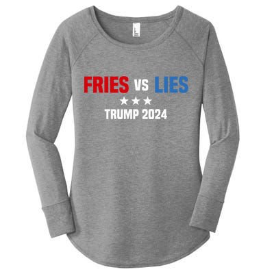 Fries Vs Lies Pro Trump Vance 2024 Women's Perfect Tri Tunic Long Sleeve Shirt