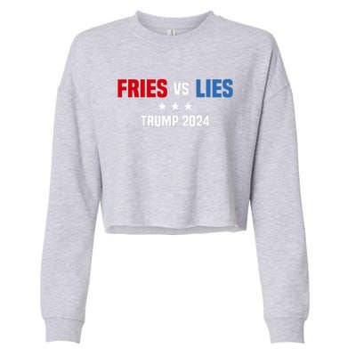 Fries Vs Lies Pro Trump Vance 2024 Cropped Pullover Crew