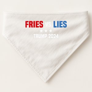 Fries Vs Lies Pro Trump Vance 2024 USA-Made Doggie Bandana