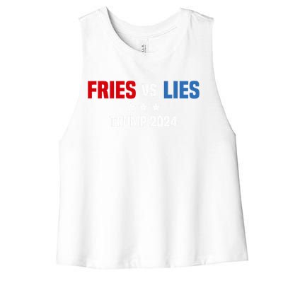 Fries Vs Lies Pro Trump Vance 2024 Women's Racerback Cropped Tank