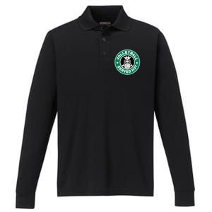 Funny Volleyball Logo Design Great Performance Long Sleeve Polo