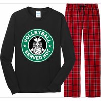 Funny Volleyball Logo Design Great Long Sleeve Pajama Set