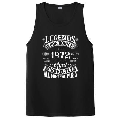 Funny Vintage Legends Born In 1972 50 Years Old PosiCharge Competitor Tank