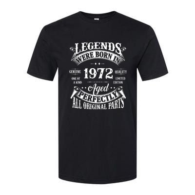 Funny Vintage Legends Born In 1972 50 Years Old Softstyle CVC T-Shirt