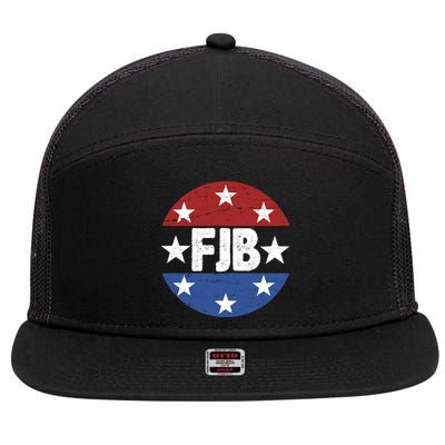 FJB Vintage Logo F Joe Biden 7 Panel Mesh Trucker Snapback Hat
