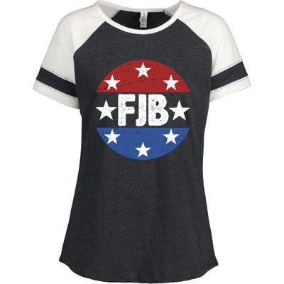 FJB Vintage Logo F Joe Biden Enza Ladies Jersey Colorblock Tee