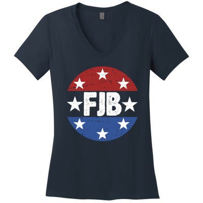 FJB Vintage Logo F Joe Biden Women's V-Neck T-Shirt