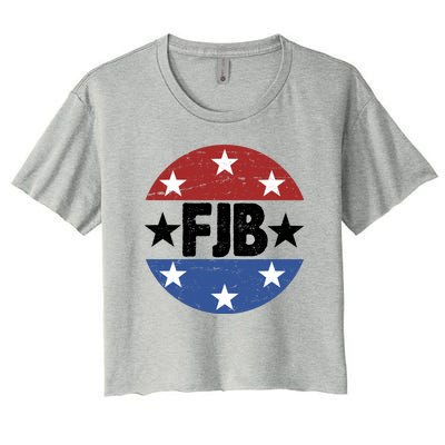 FJB Vintage Logo F Joe Biden Women's Crop Top Tee