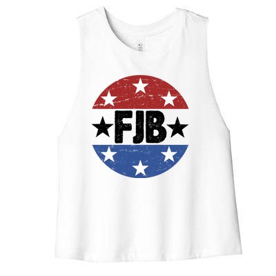 FJB Vintage Logo F Joe Biden Women's Racerback Cropped Tank