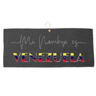 Franela Venezuela Libre Mi Nombre Es Venezuela Venezuelan Large Microfiber Waffle Golf Towel