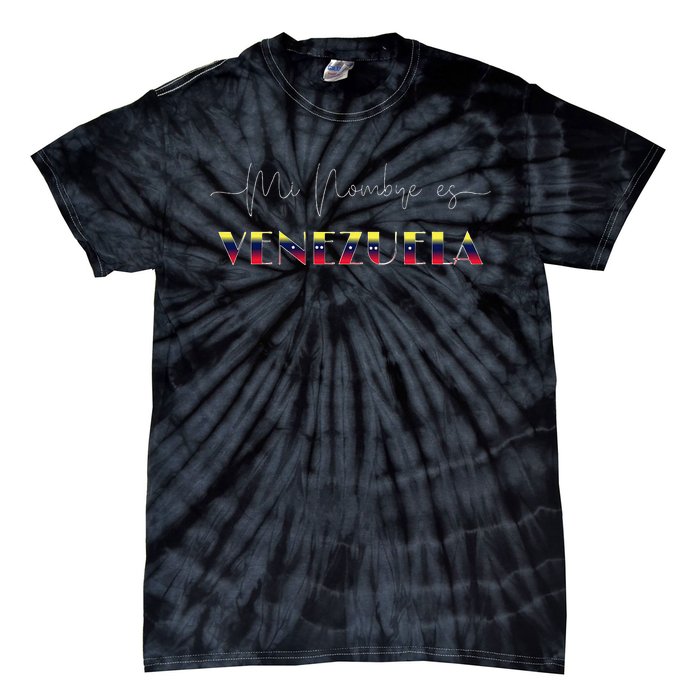 Franela Venezuela Libre Mi Nombre Es Venezuela Venezuelan Tie-Dye T-Shirt