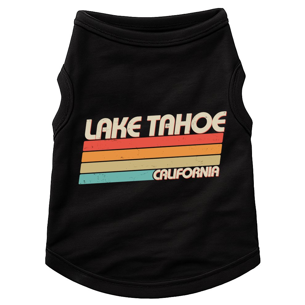 Funny Vintage Lake Tahoe California Logo Doggie Tank