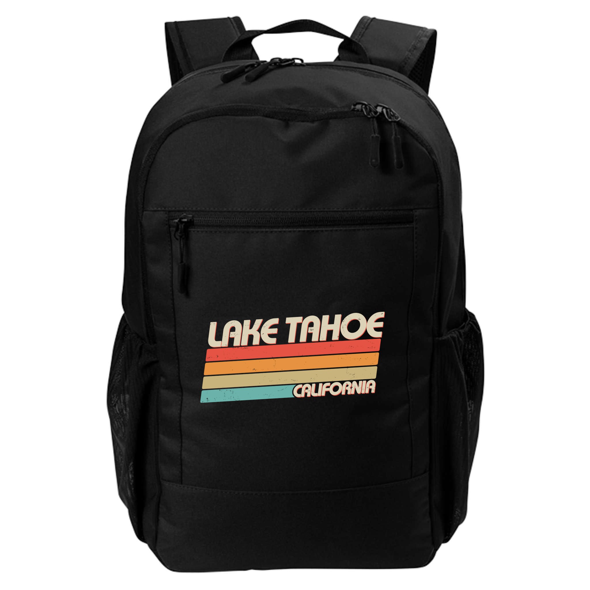 Funny Vintage Lake Tahoe California Logo Backpack