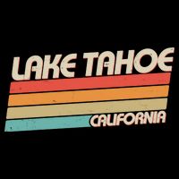 Funny Vintage Lake Tahoe California Logo Backpack