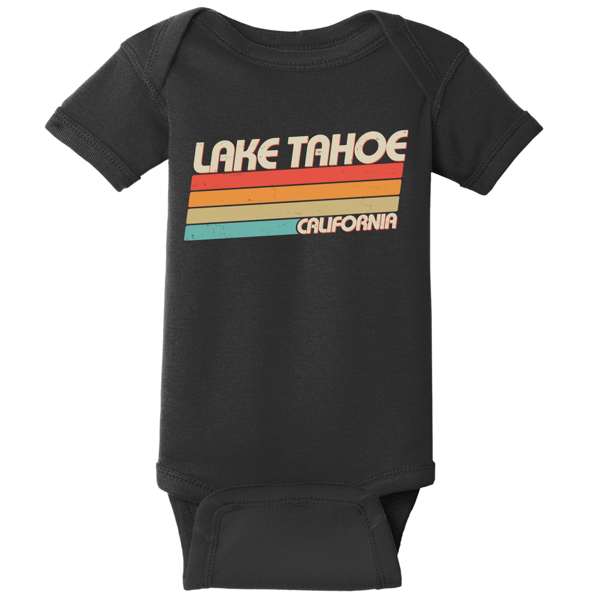 Funny Vintage Lake Tahoe California Logo Baby Bodysuit