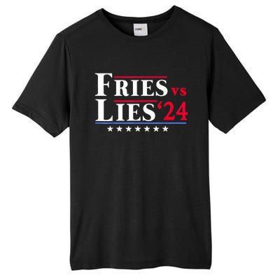 Fries Vs Lies Trump 2024 Tall Fusion ChromaSoft Performance T-Shirt