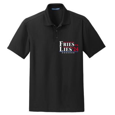 Fries Vs Lies Trump 2024 Dry Zone Grid Polo