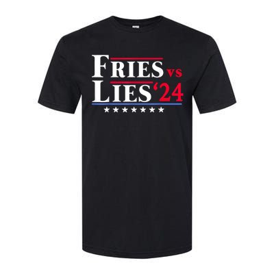 Fries Vs Lies Trump 2024 Softstyle CVC T-Shirt