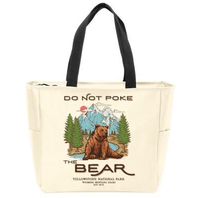 Funny Vintage Look Yellowstone National Park Grizzly Lover Zip Tote Bag