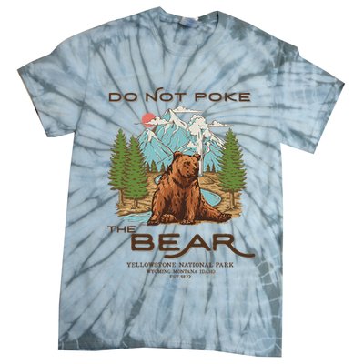 Funny Vintage Look Yellowstone National Park Grizzly Lover Tie-Dye T-Shirt