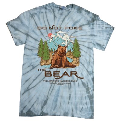 Funny Vintage Look Yellowstone National Park Grizzly Lover Tie-Dye T-Shirt