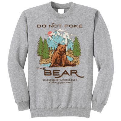 Funny Vintage Look Yellowstone National Park Grizzly Lover Tall Sweatshirt