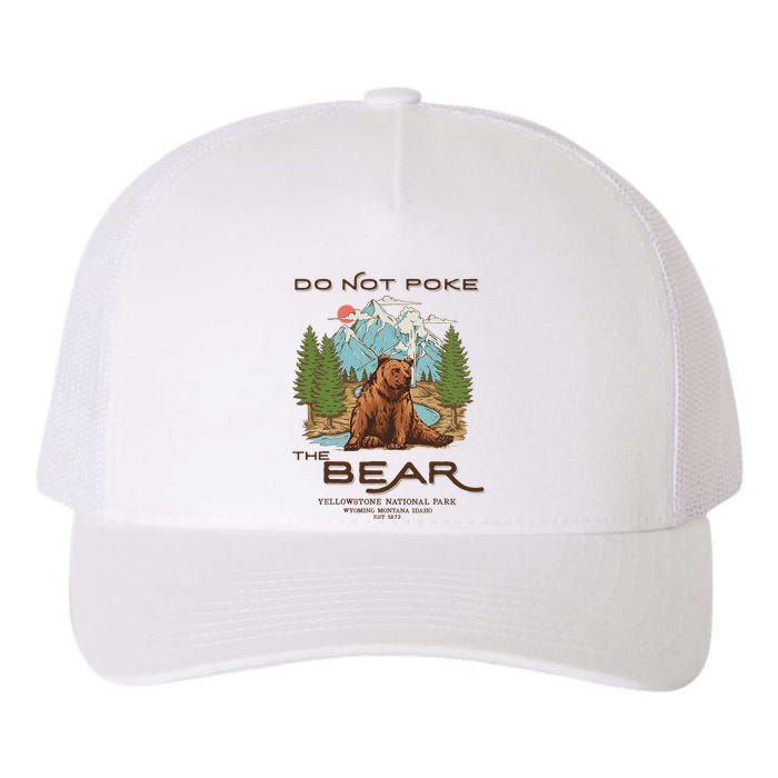 Funny Vintage Look Yellowstone National Park Grizzly Lover Yupoong Adult 5-Panel Trucker Hat