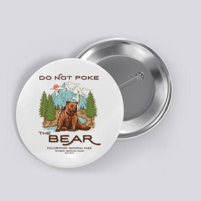 Funny Vintage Look Yellowstone National Park Grizzly Lover Button