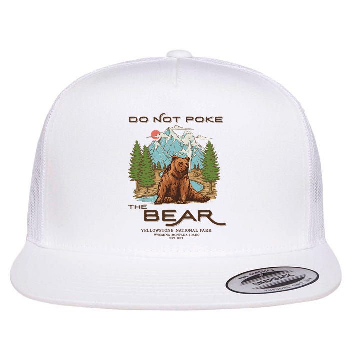 Funny Vintage Look Yellowstone National Park Grizzly Lover Flat Bill Trucker Hat