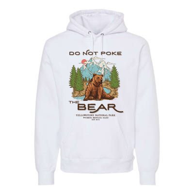 Funny Vintage Look Yellowstone National Park Grizzly Lover Premium Hoodie