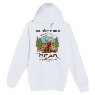 Funny Vintage Look Yellowstone National Park Grizzly Lover Premium Pullover Hoodie