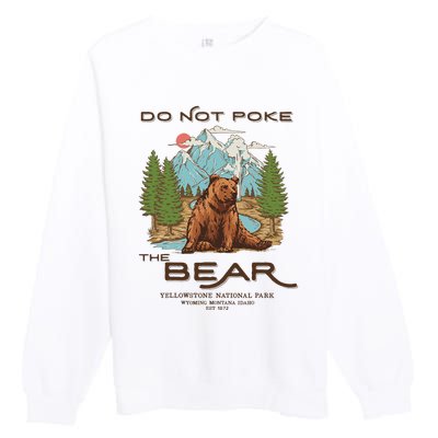 Funny Vintage Look Yellowstone National Park Grizzly Lover Premium Crewneck Sweatshirt