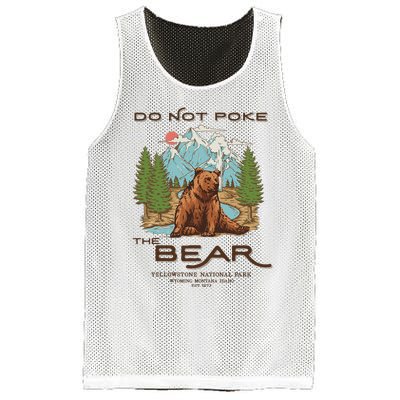 Funny Vintage Look Yellowstone National Park Grizzly Lover Mesh Reversible Basketball Jersey Tank