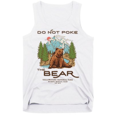 Funny Vintage Look Yellowstone National Park Grizzly Lover Tank Top