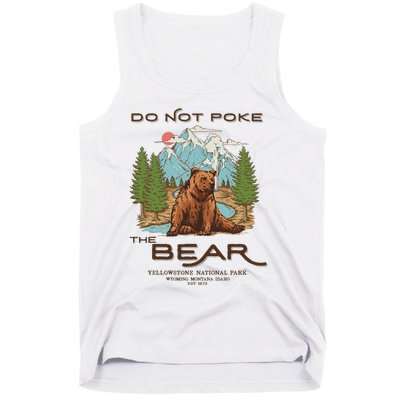 Funny Vintage Look Yellowstone National Park Grizzly Lover Tank Top