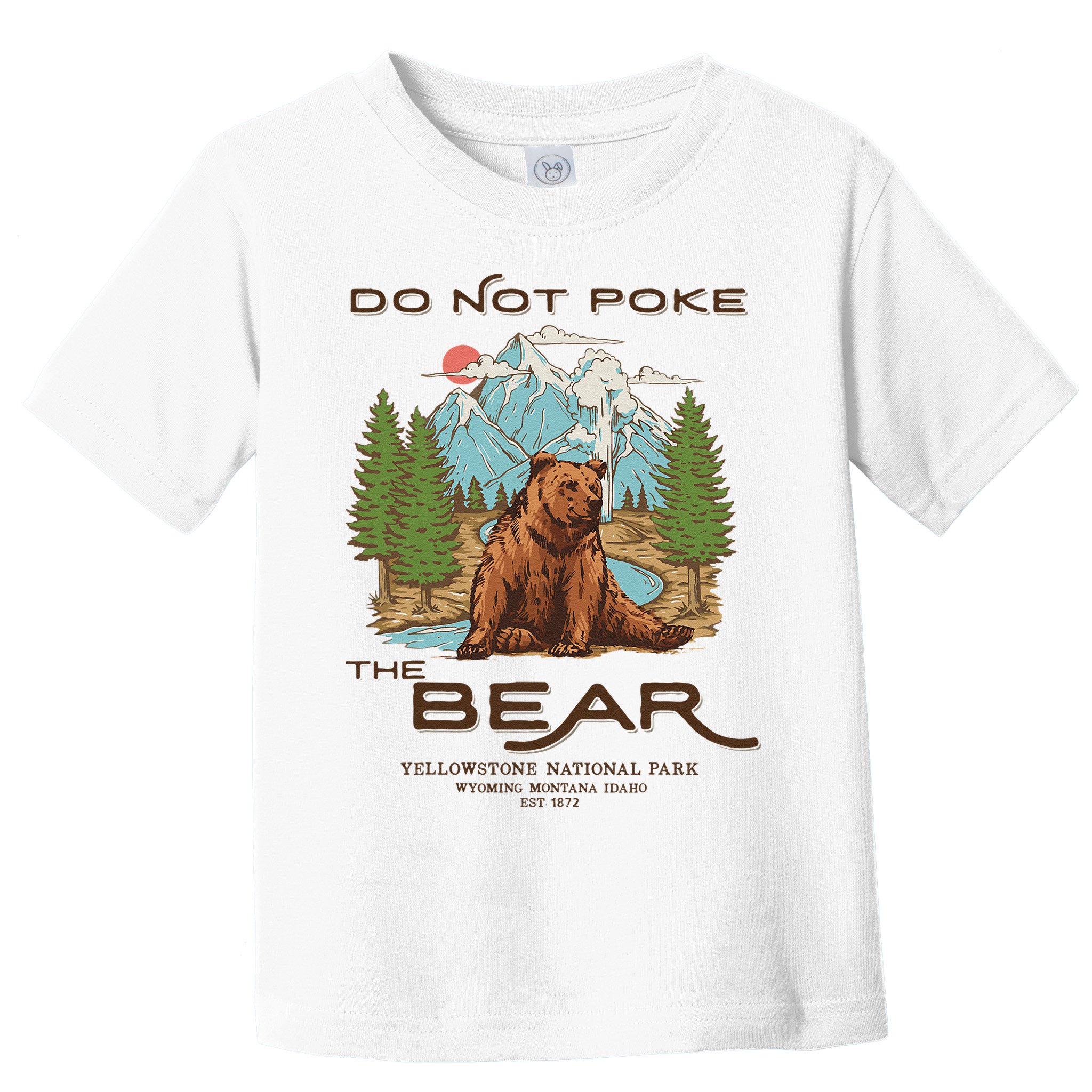 Funny Vintage Look Yellowstone National Park Grizzly Lover Toddler T-Shirt