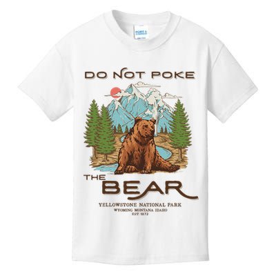 Funny Vintage Look Yellowstone National Park Grizzly Lover Kids T-Shirt