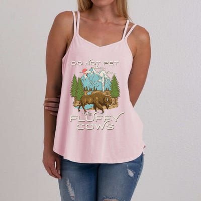 Funny Vintage Look Yellowstone National Park Bison Lover Women's Strappy Tank