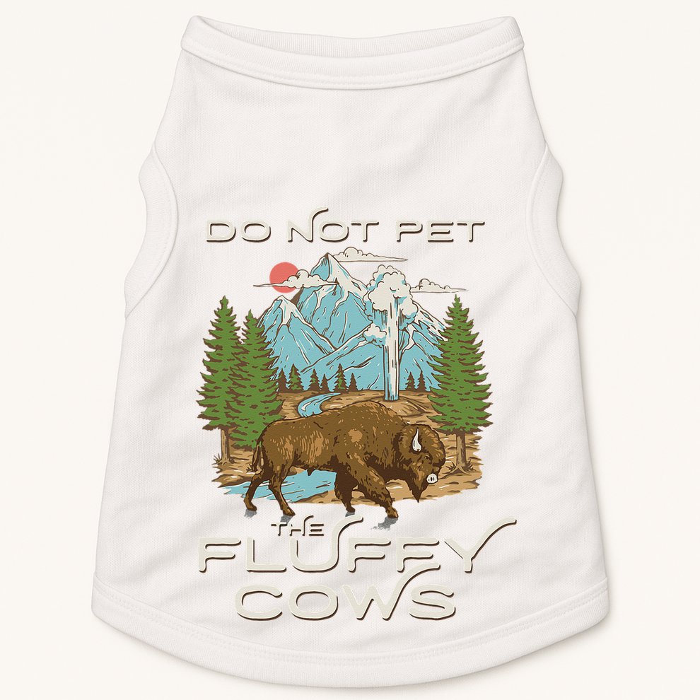 Funny Vintage Look Yellowstone National Park Bison Lover Doggie Tank