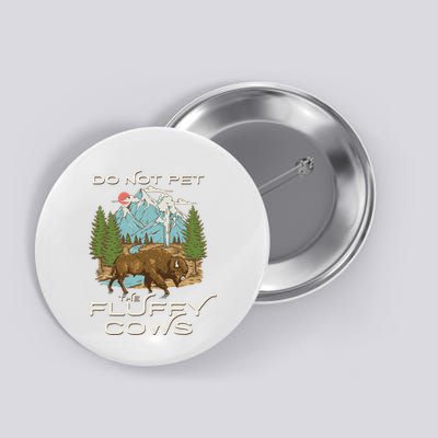 Funny Vintage Look Yellowstone National Park Bison Lover Button