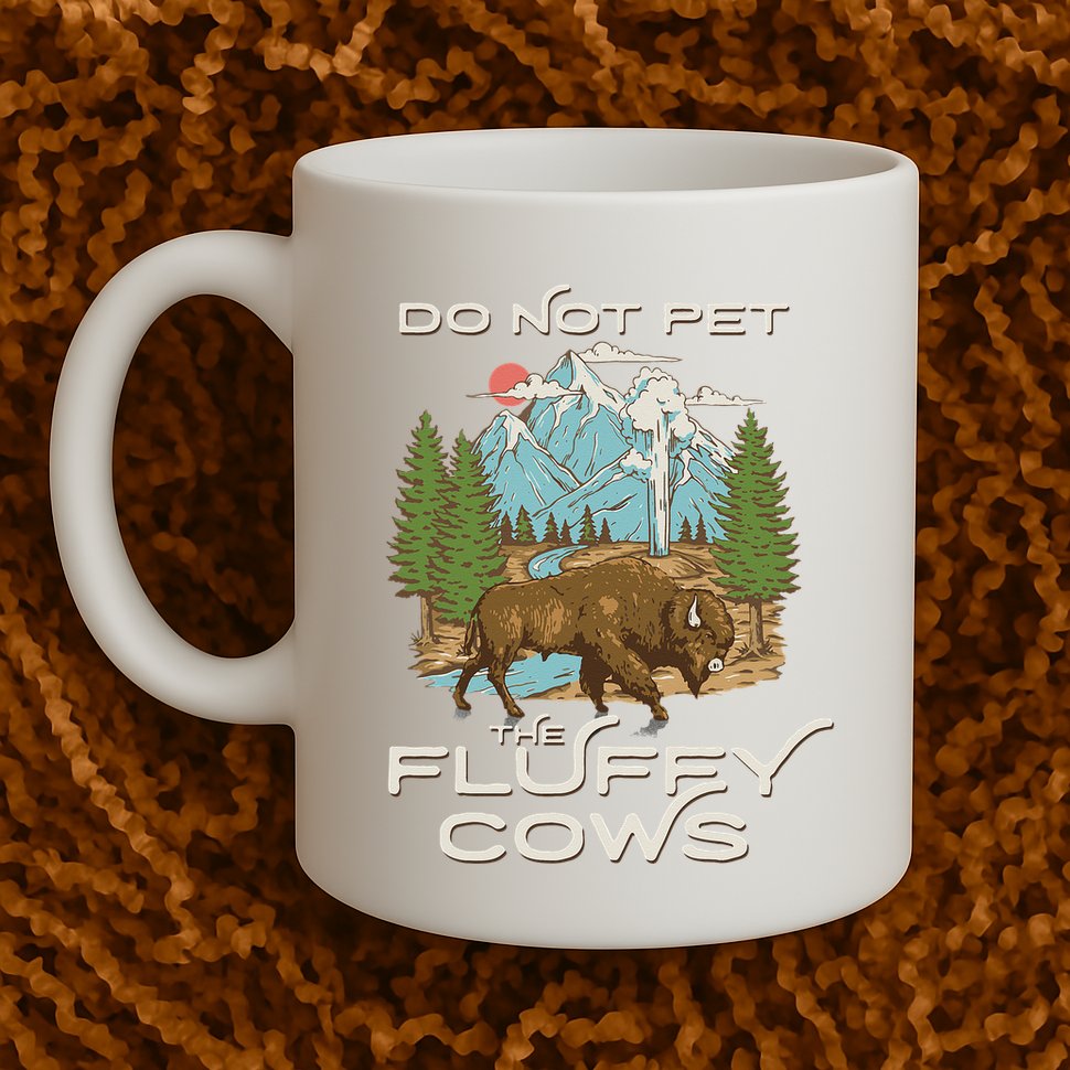 Funny Vintage Look Yellowstone National Park Bison Lover Mug