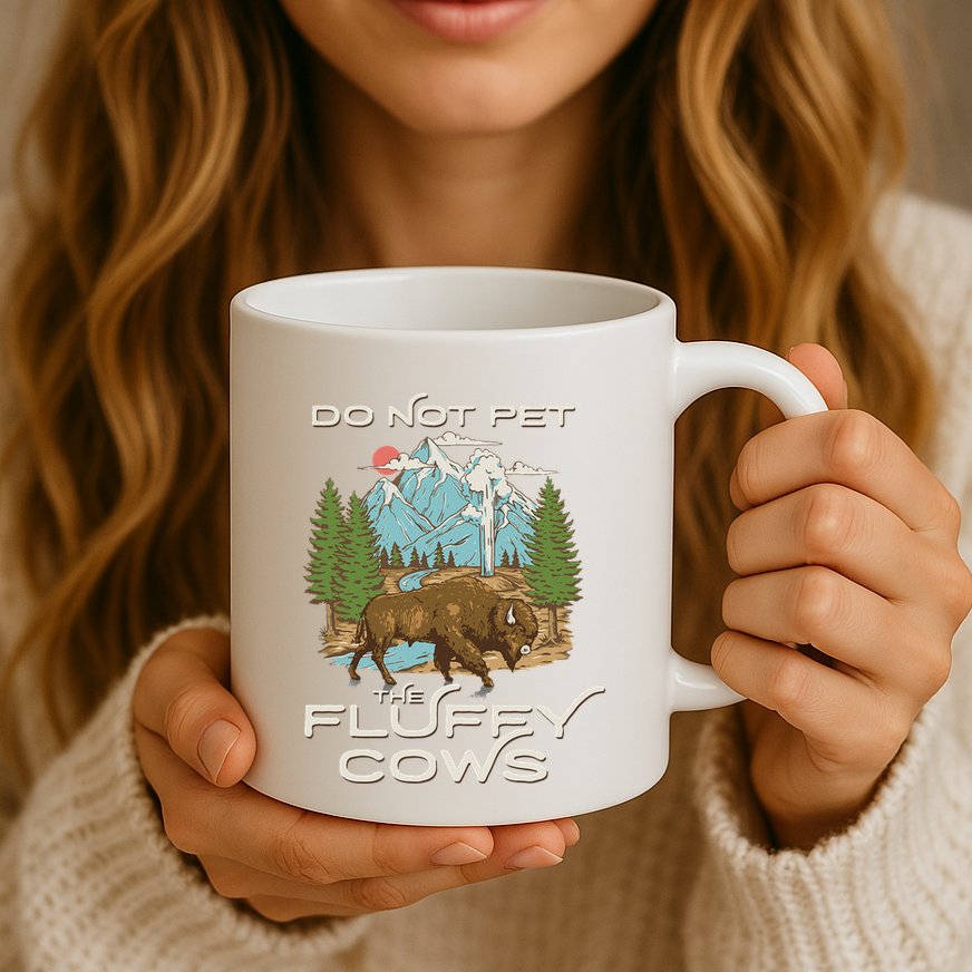 Funny Vintage Look Yellowstone National Park Bison Lover Mug