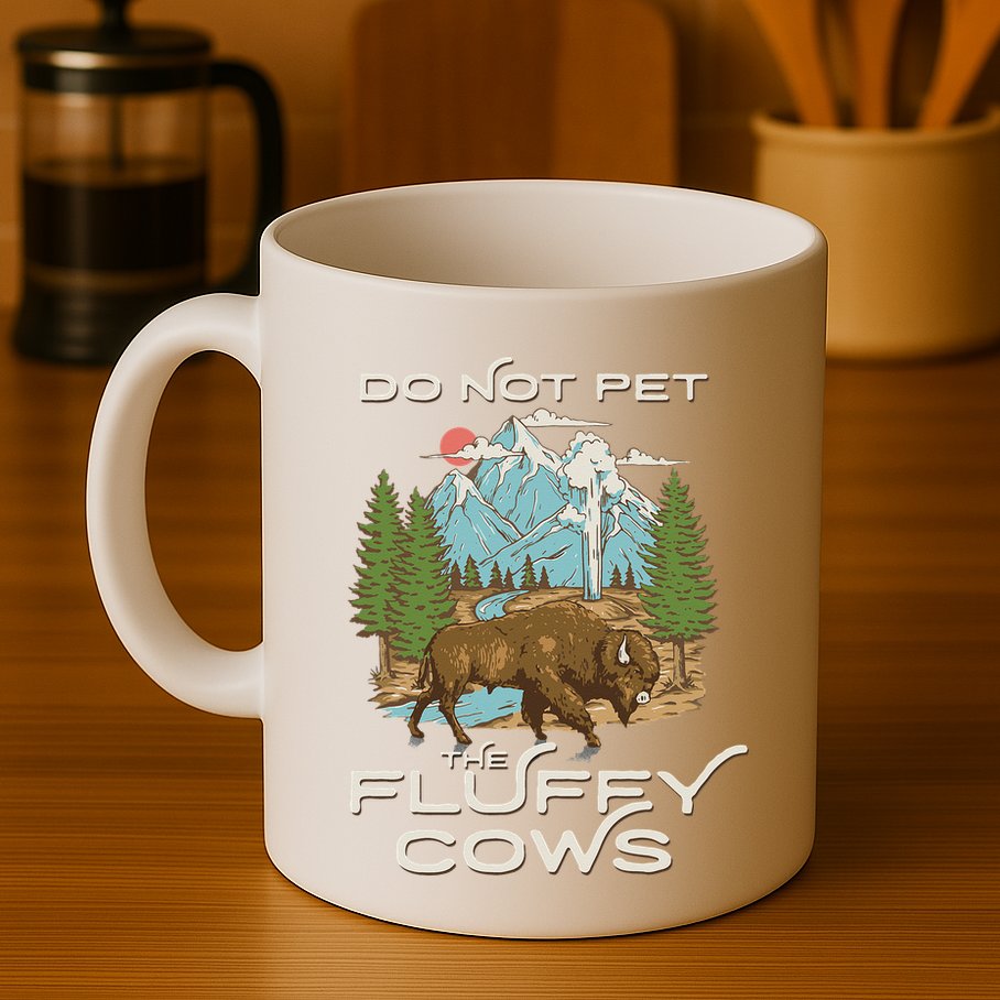 Funny Vintage Look Yellowstone National Park Bison Lover Mug