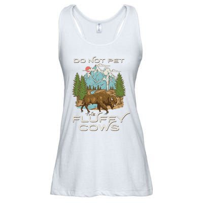 Funny Vintage Look Yellowstone National Park Bison Lover Ladies Essential Flowy Tank