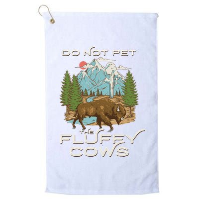 Funny Vintage Look Yellowstone National Park Bison Lover Golf Towel