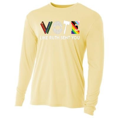 Funny Vote Like Ruth Sent You Gavel Feminists Lgbt Pride Cooling Performance Long Sleeve Crew