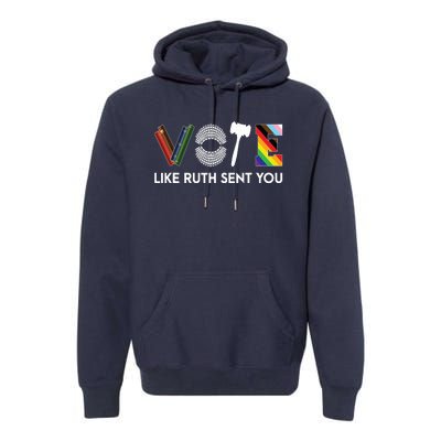 Funny Vote Like Ruth Sent You Gavel Feminists Lgbt Pride Premium Hoodie