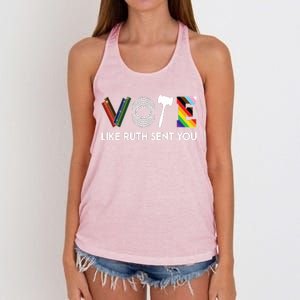 Funny Vote Like Ruth Sent You Gavel Feminists Lgbt Pride Women's Knotted Racerback Tank