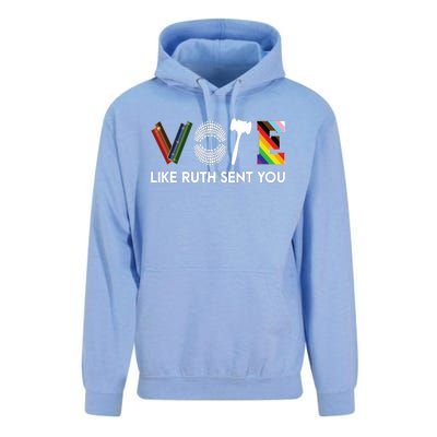 Funny Vote Like Ruth Sent You Gavel Feminists Lgbt Pride Unisex Surf Hoodie