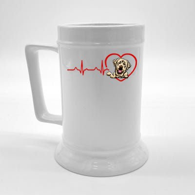 Funny Valentines Labrador Retriever Heart Dog Lovers Gift Beer Stein